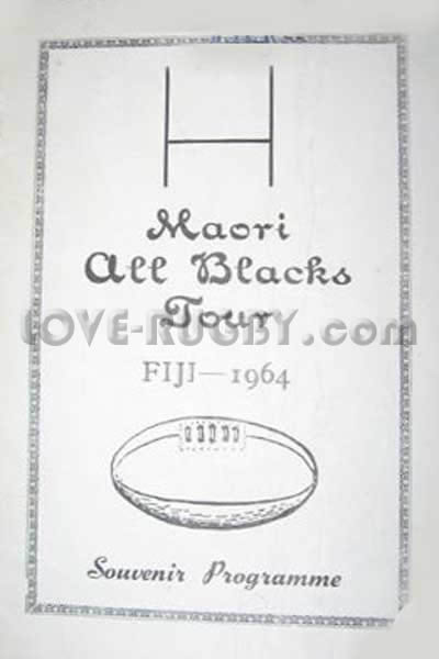1964 Fiji v New Zealand Maori  Rugby Programme